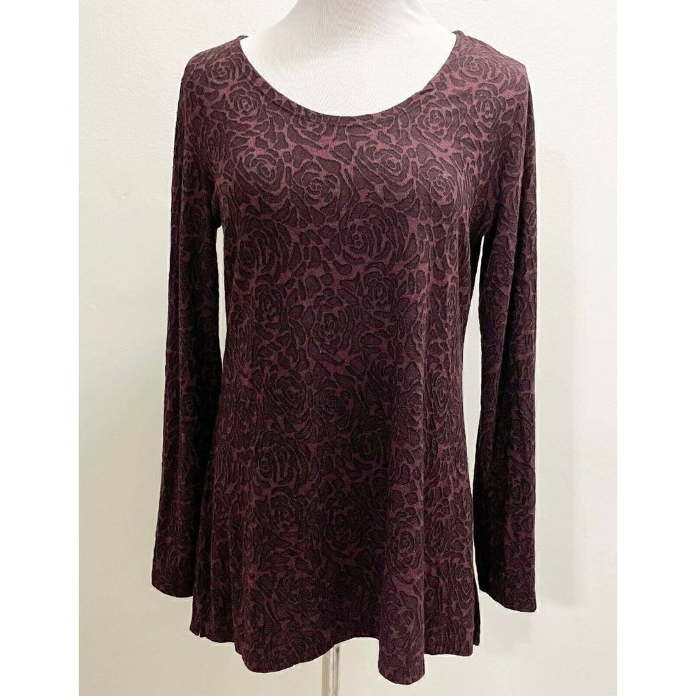 Cut Loose Small Burgundy Top Tunic Blouse Wearable